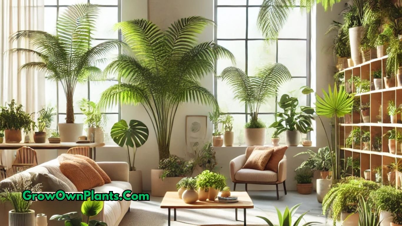 Mental health improvement with indoor plants