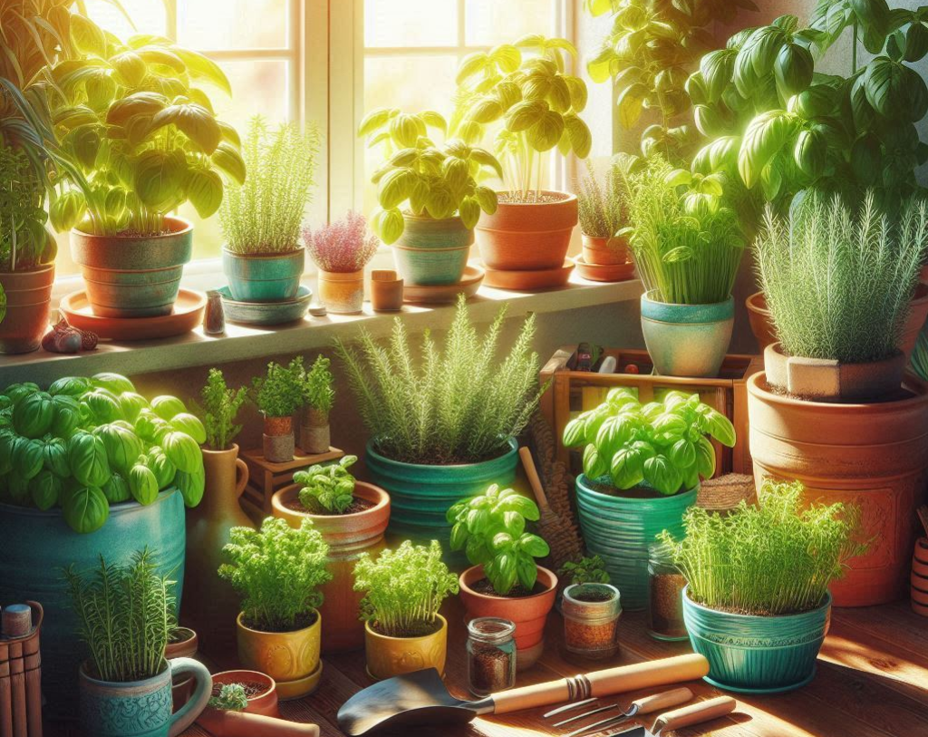 beautiful indoor herb garden